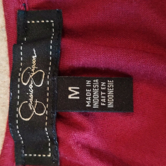 Jessica Simpson Cold Shoulder Beaded Strap Boho Style Blouse - Picture 4 of 5